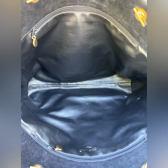 Authentic CHANEL SUPERMODEL black caviar leather large tote bag - Picture 13 of 16